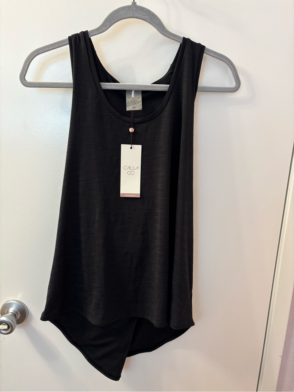 Calia Black Twist Racerback Tank Top NWT XL